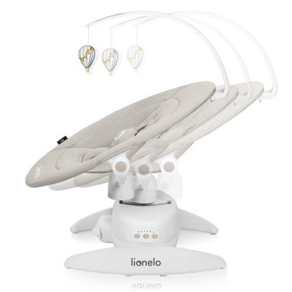 Lionelo - IRIS baby bouncer with melody, 4xAA, Beige Sand