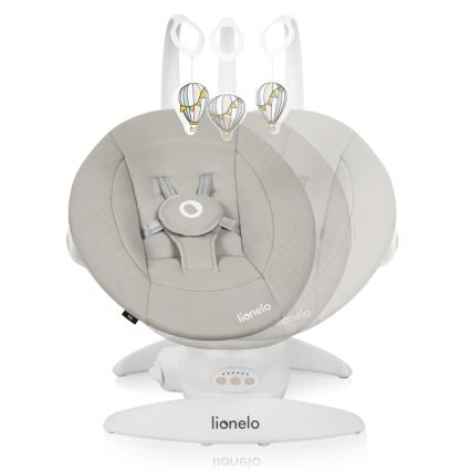 Lionelo - IRIS baby bouncer with melody, 4xAA, Beige Sand