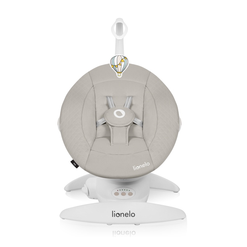 Lionelo - IRIS baby bouncer with melody, 4xAA, Beige Sand