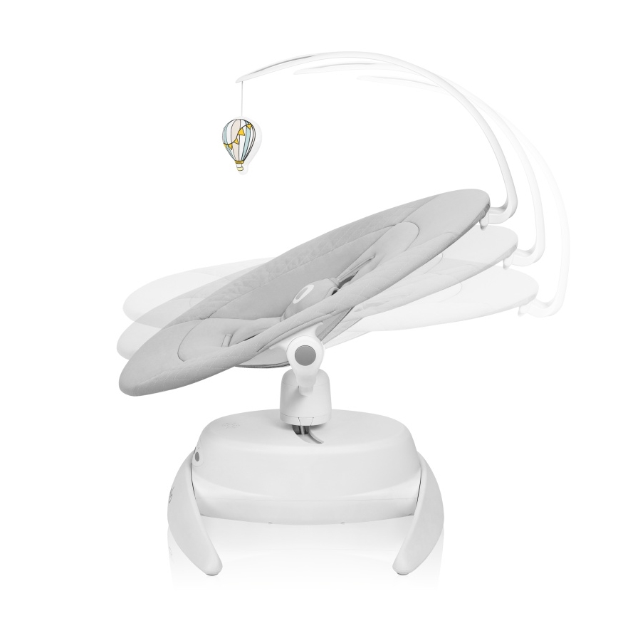 Lionelo - IRIS Baby Rocker with Music Grey Concrete