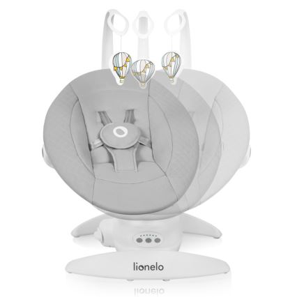 Lionelo - IRIS Baby Rocker with Music Grey Concrete