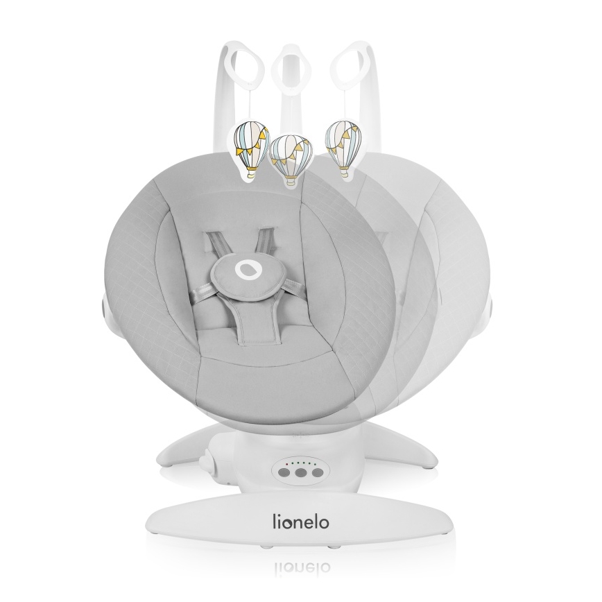 Lionelo - IRIS Baby Rocker with Music Grey Concrete