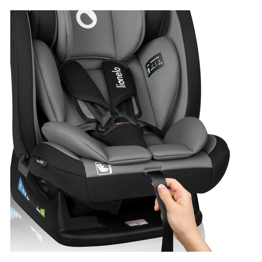 Lionelo - IZZY i-Size Car Seat 40-150 cm Black Grey