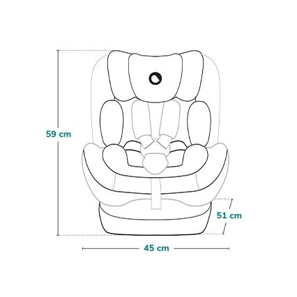 Lionelo - IZZY i-Size Car Seat 40-150 cm Black Grey