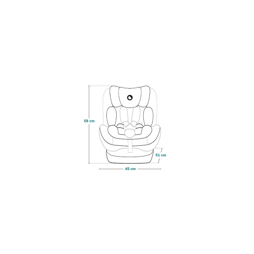 Lionelo - IZZY i-Size Car Seat 40-150 cm Black Grey