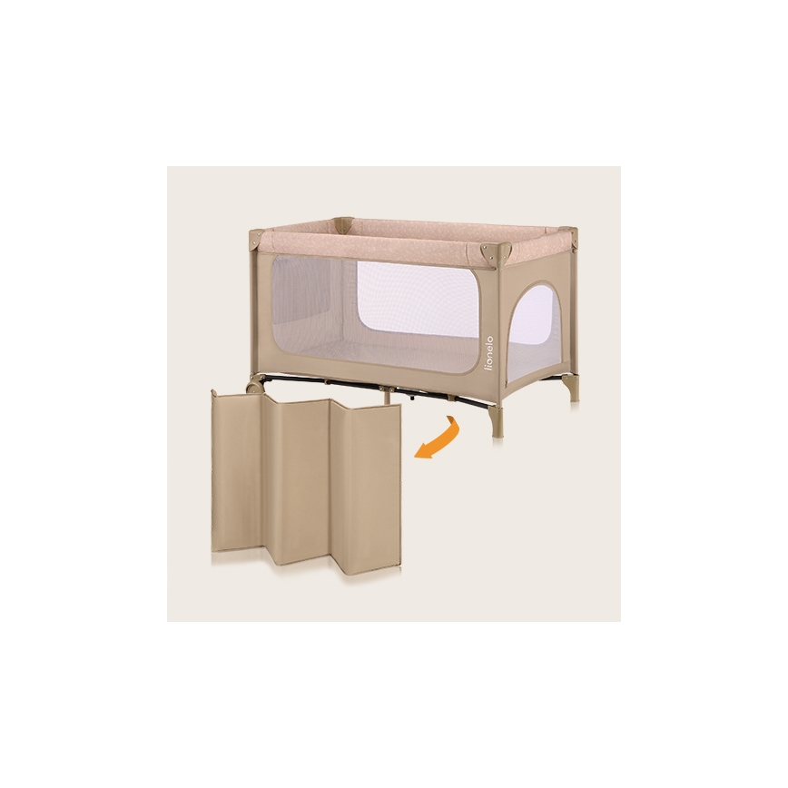 Lionelo - JASMIN EASY FOLD Travel Cot Beige Sand