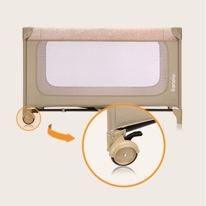 Lionelo - JASMIN EASY FOLD Travel Cot Beige Sand