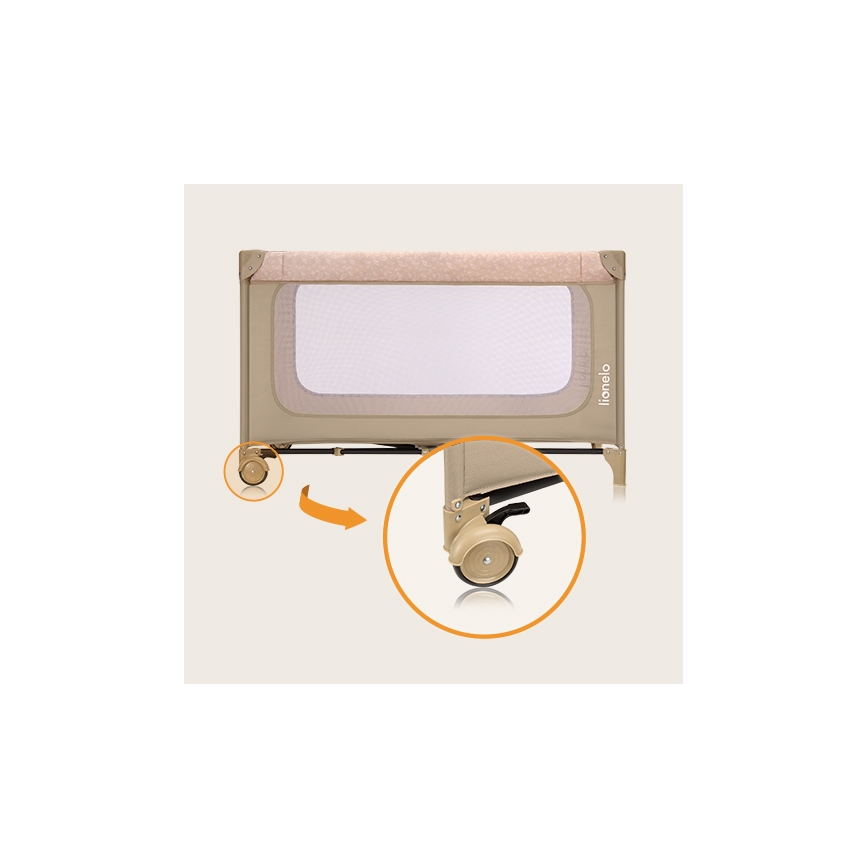 Lionelo - JASMIN EASY FOLD Travel Cot Beige Sand