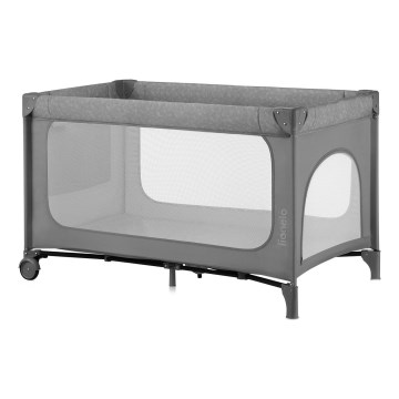 Lionelo - JASMIN EASY FOLD Travel Cot Grey Stone