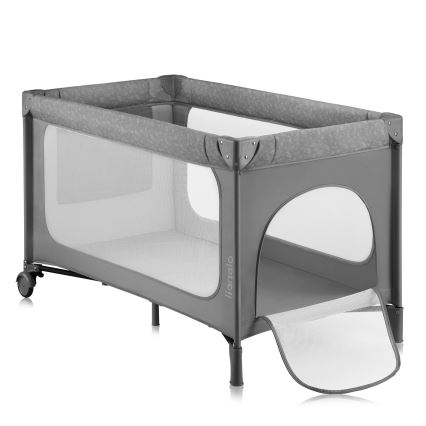 Lionelo - JASMIN EASY FOLD Travel Cot Grey Stone