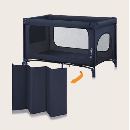 Lionelo - JASMIN EASY FOLD Travel Cot, Navy Blue