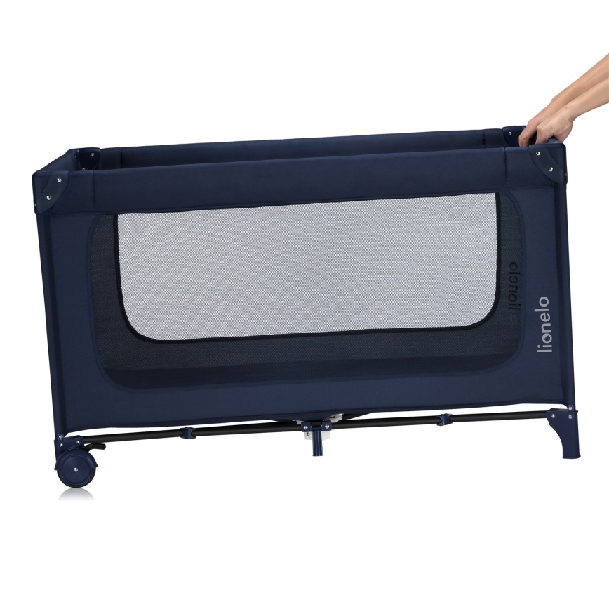 Lionelo - JASMIN EASY FOLD Travel Cot, Navy Blue