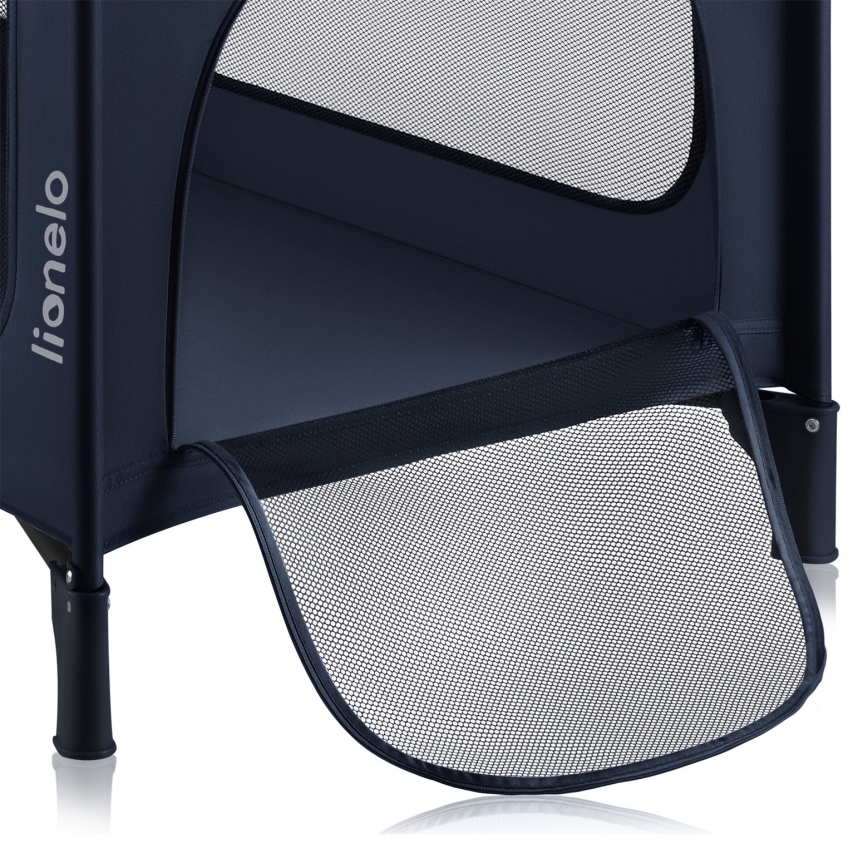 Lionelo - JASMIN EASY FOLD Travel Cot, Navy Blue