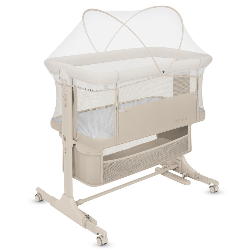 Lionelo - JODIE 3-in-1 Baby Cot Beige Cream