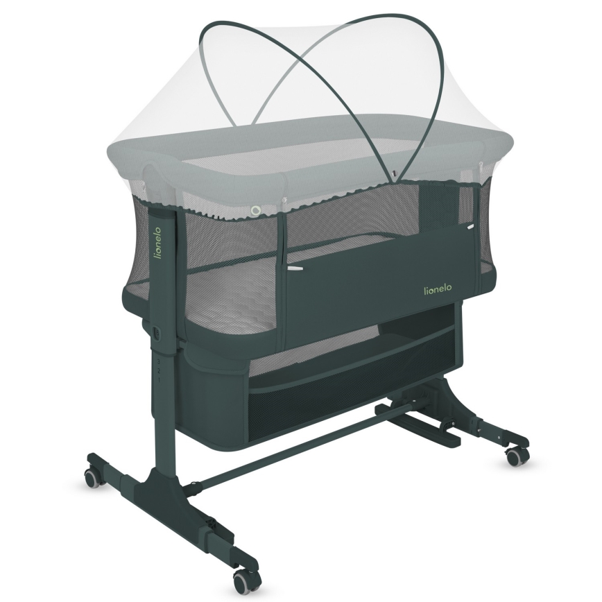 Lionelo - JODIE 3-in-1 Baby Cot Green Graphite