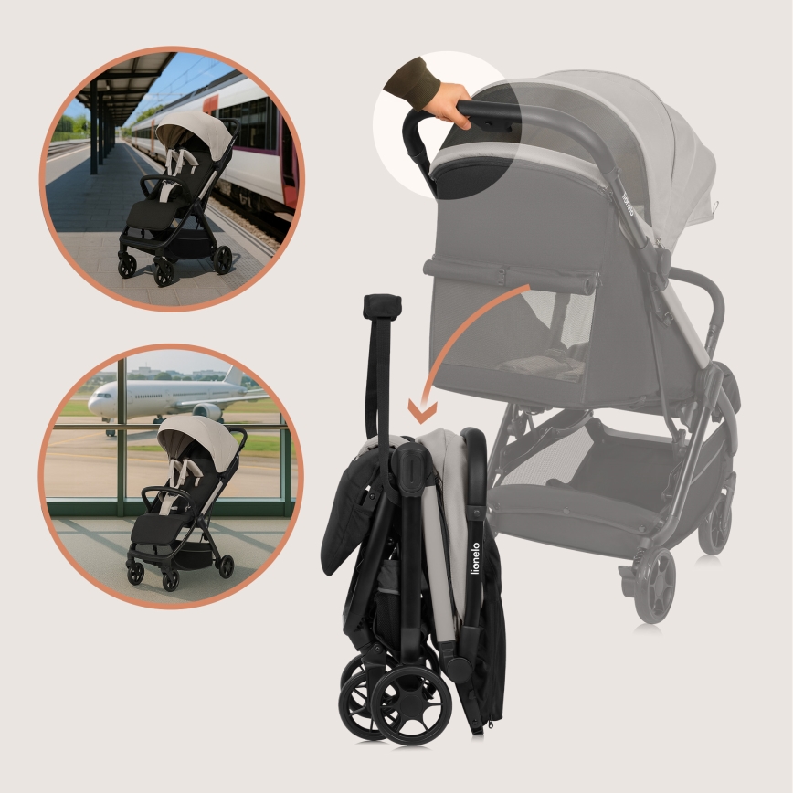 Lionelo - JULIE AIR Sports Stroller Beige Sand