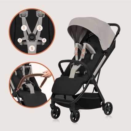 Lionelo - JULIE AIR Sports Stroller Beige Sand