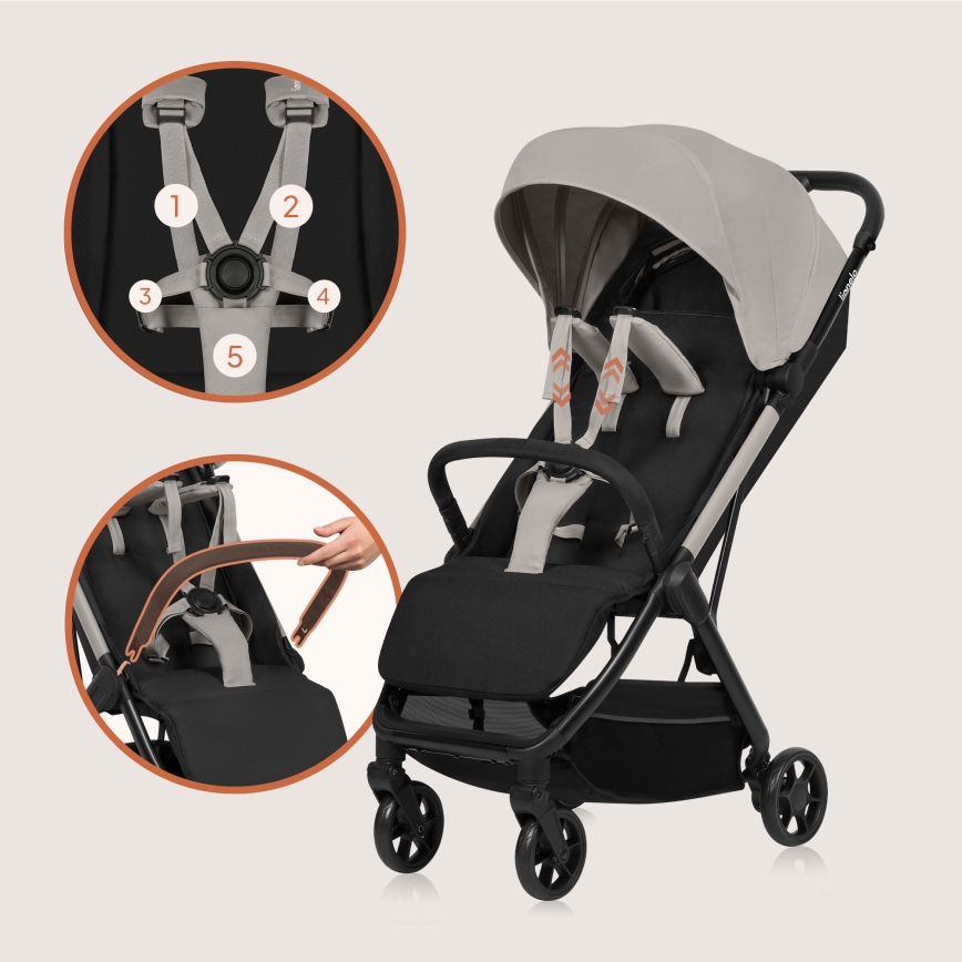 Lionelo - JULIE AIR Sports Stroller Beige Sand