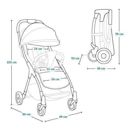 Lionelo - JULIE ONE Sport Stroller Golden Moments