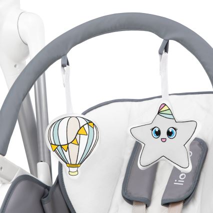 Lionelo - Kids' dining chair NILES Grey 4xAA
