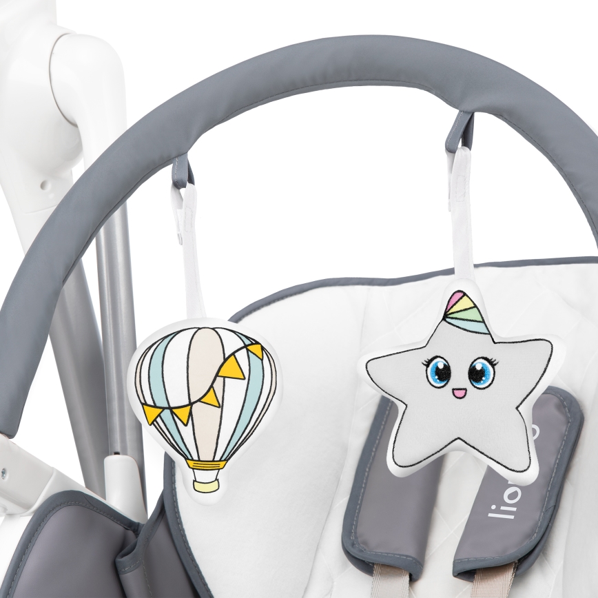 Lionelo - Kids' dining chair NILES Grey 4xAA