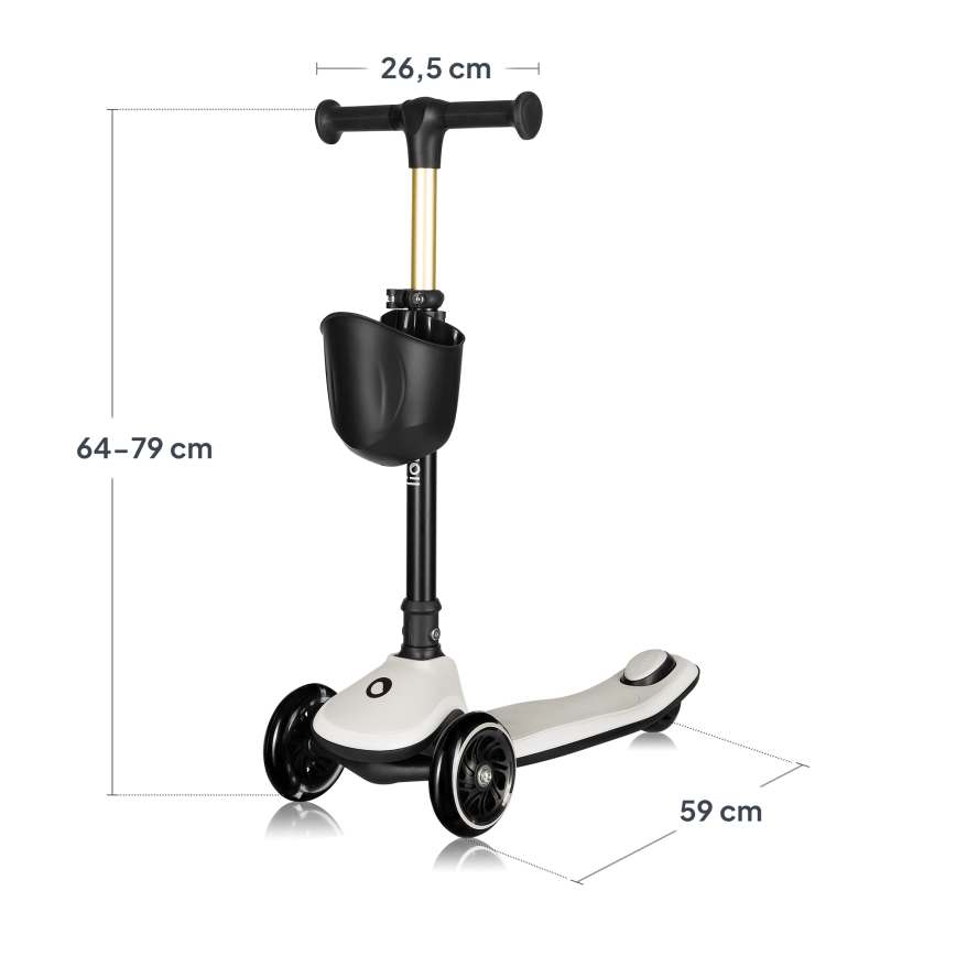 Lionelo - Kids' Scooter MEY 3xAAA Beige Sand