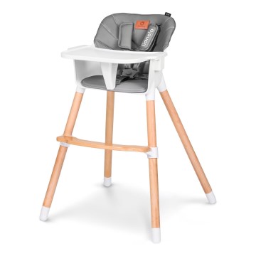 Lionelo - KOEN 2-in-1 Children's Dining Chair, Grey Stone