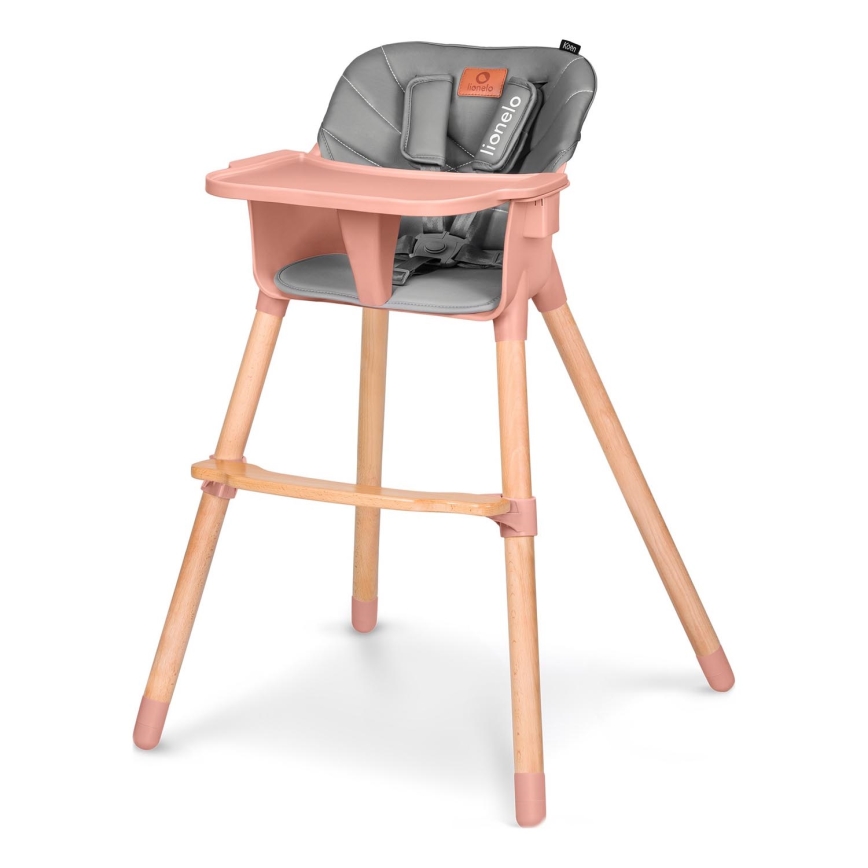 Lionelo - KOEN 2-in-1 Children's Dining Chair, Pink Rose