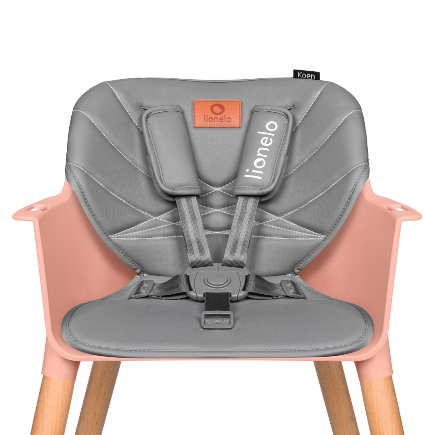 Lionelo - KOEN 2-in-1 Children's Dining Chair, Pink Rose