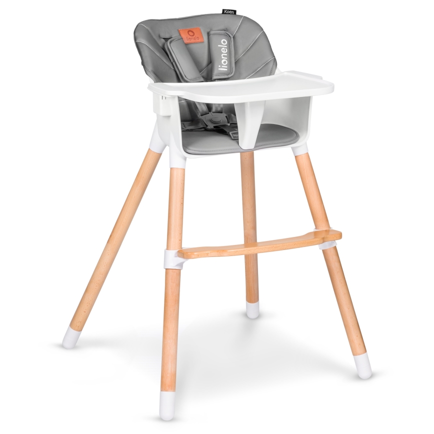 Lionelo - KOEN 2-in-1 Children's Highchair Grey Stone
