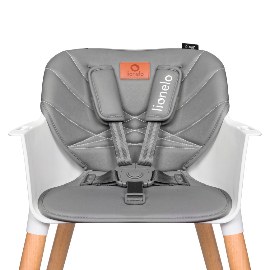 Lionelo - KOEN 2-in-1 Children's Highchair Grey Stone