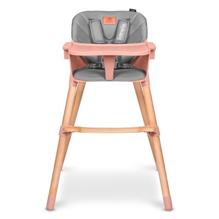 Lionelo - KOEN 2-in-1 Kids' Dining Chair, Pink Rose