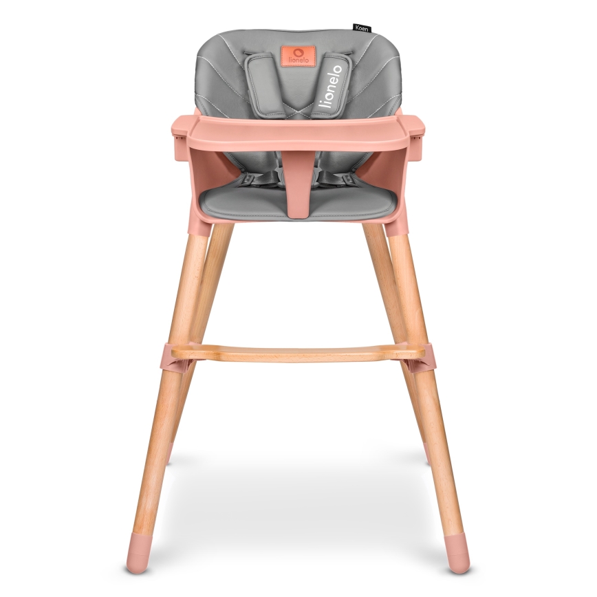Lionelo - KOEN 2-in-1 Kids' Dining Chair, Pink Rose