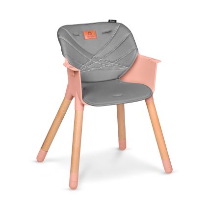 Lionelo - KOEN 2-in-1 Kids' Dining Chair, Pink Rose