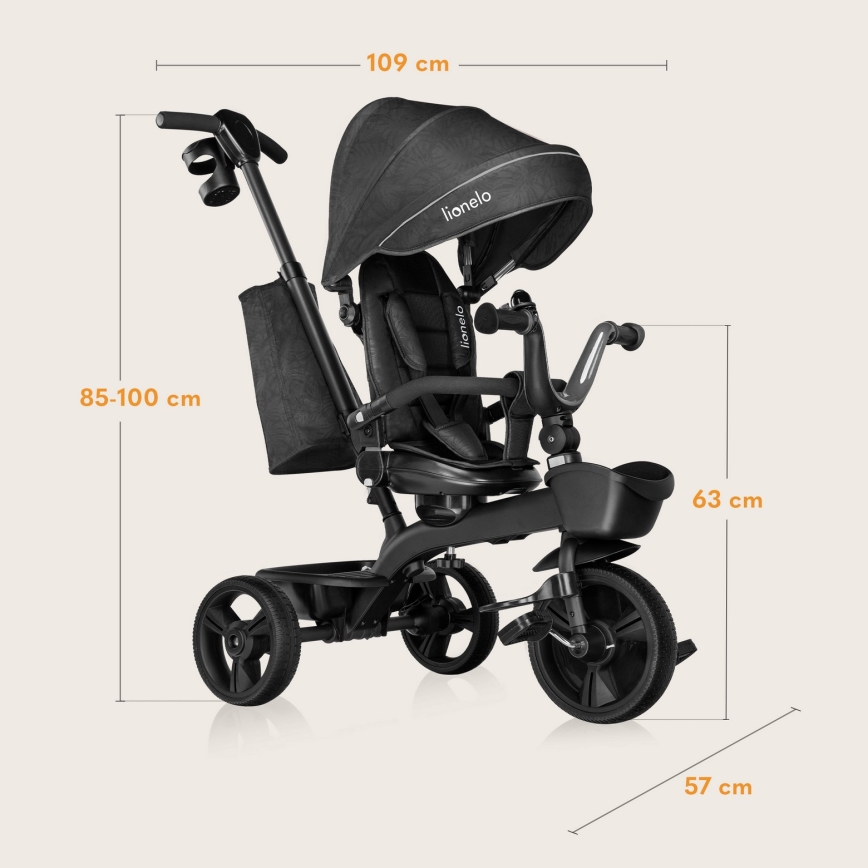 Lionelo - KORI Kids' Tricycle Grey Stone