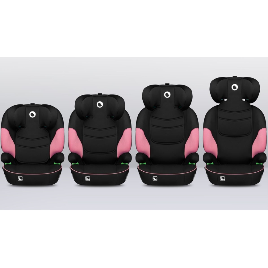 Lionelo - LARS i-Size Child Car Seat 100-150 cm Black/Pink