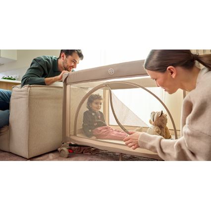 Lionelo - LAURA Travel Cot Beige Sand