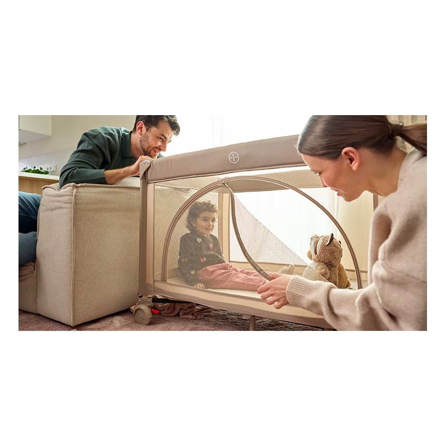 Lionelo - LAURA Travel Cot Beige Sand