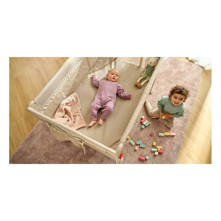 Lionelo - LAURA Travel Cot Beige Sand