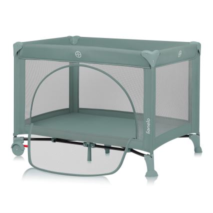 Lionelo - LAURA Travel Cot Green Sage
