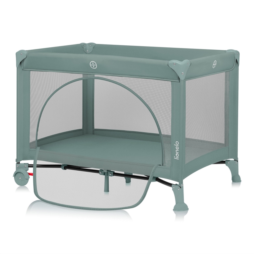 Lionelo - LAURA Travel Cot Green Sage
