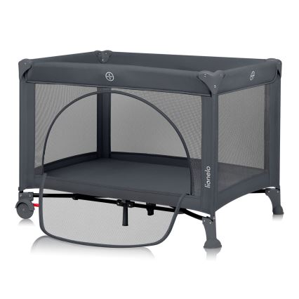 Lionelo - LAURA Travel Cot Grey Concrete