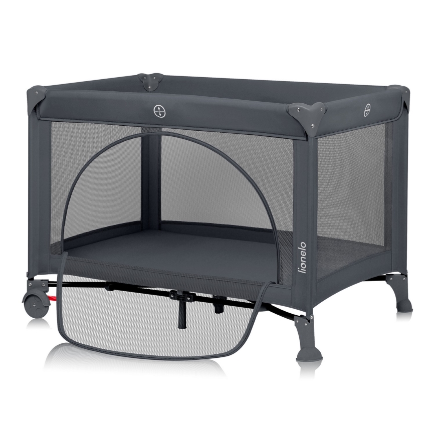 Lionelo - LAURA Travel Cot Grey Concrete