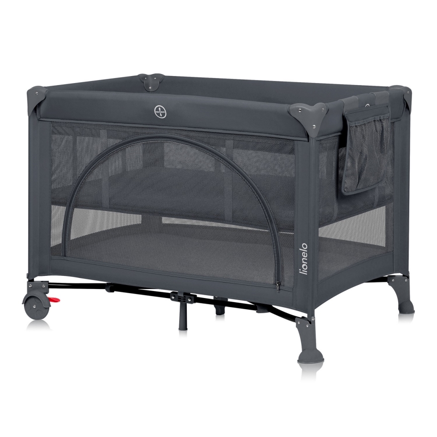 Lionelo - LAURA Travel Cot Grey Concrete
