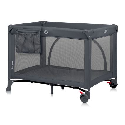 Lionelo - LAURA Travel Cot Grey Concrete