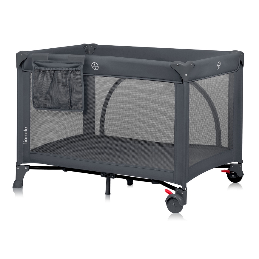 Lionelo - LAURA Travel Cot Grey Concrete