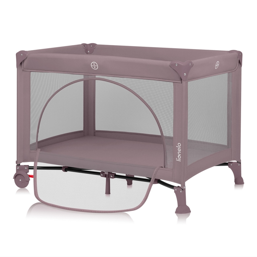 Lionelo - LAURA Travel Cot Pink Nude
