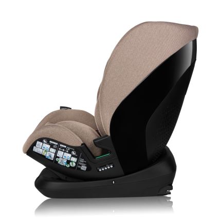 Lionelo - LAVENDER i-Size Car Seat with Rotating Base 76-150 cm Beige Latte