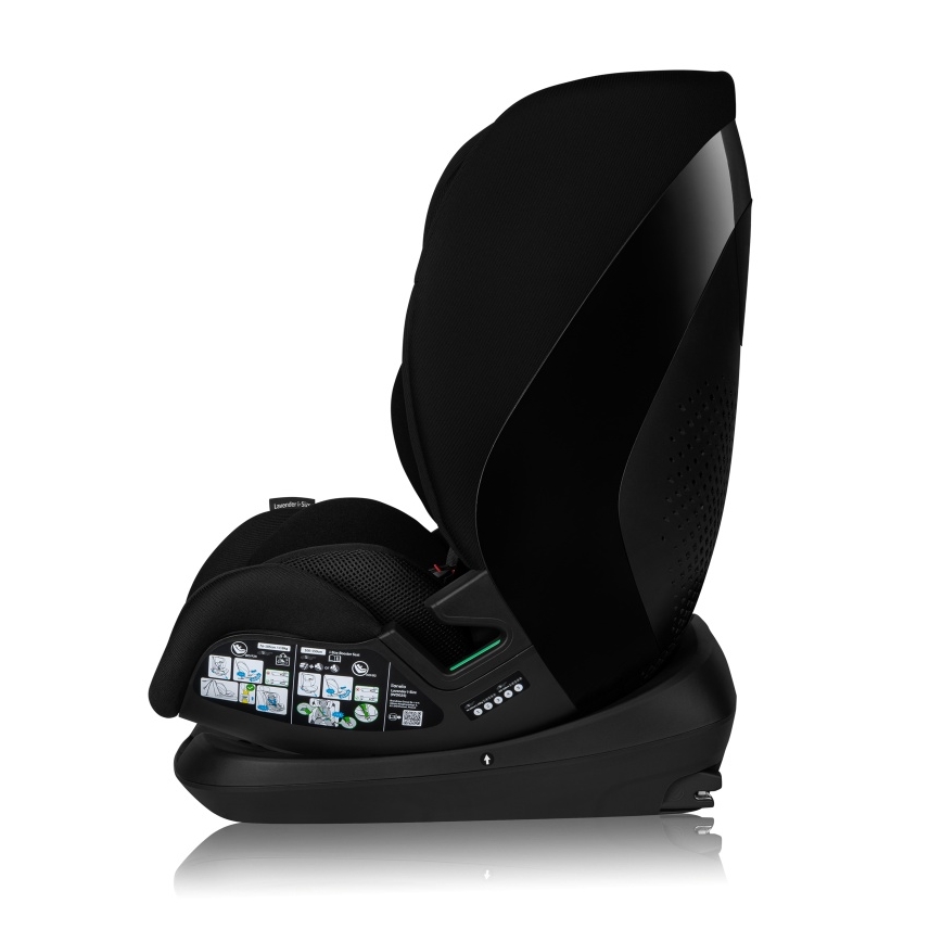 Lionelo - LAVENDER i-Size Rotating Car Seat with Base 76-150 cm Black Carbon