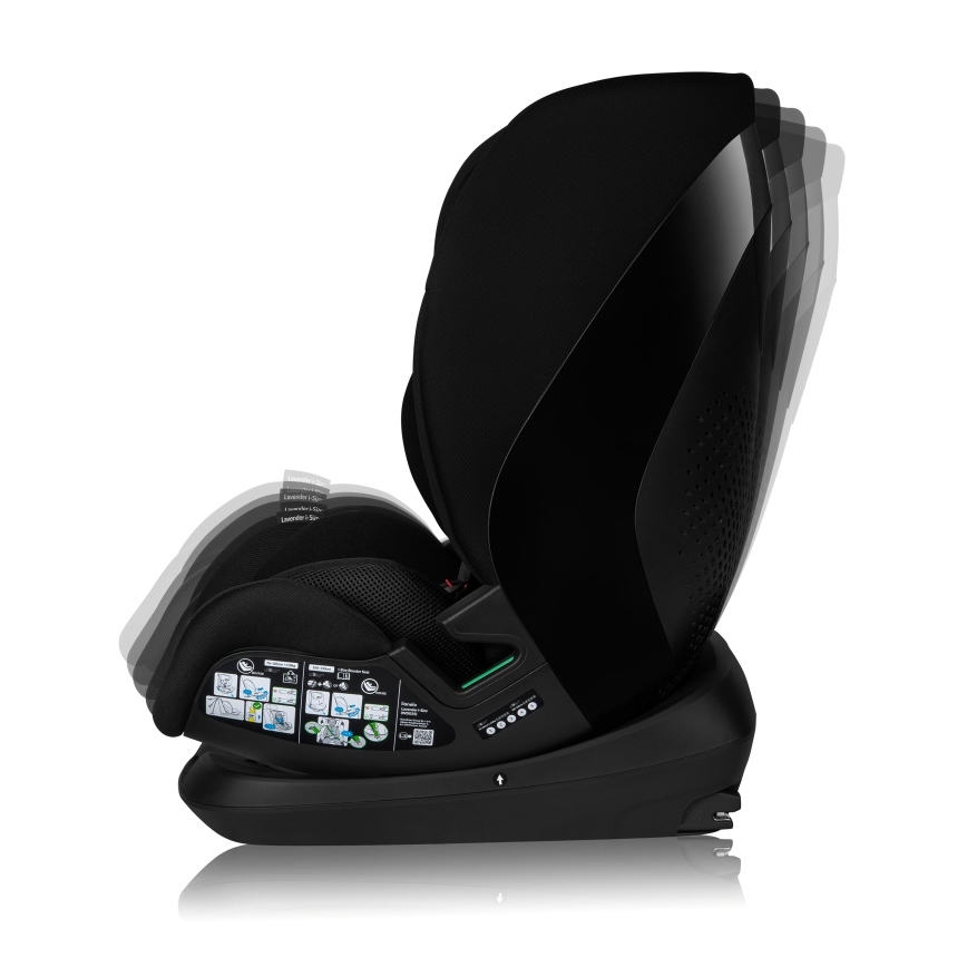 Lionelo - LAVENDER i-Size Rotating Car Seat with Base 76-150 cm Black Carbon